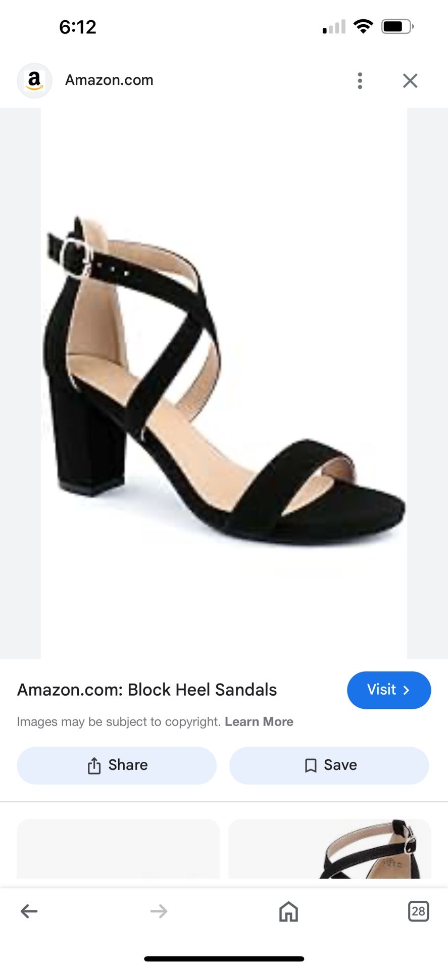 Joy In Love Black Ankle Strap Heels Size 7