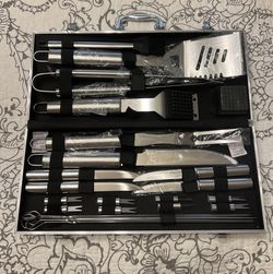 Stainless 22 Piece Bbq Grill Tools Set New