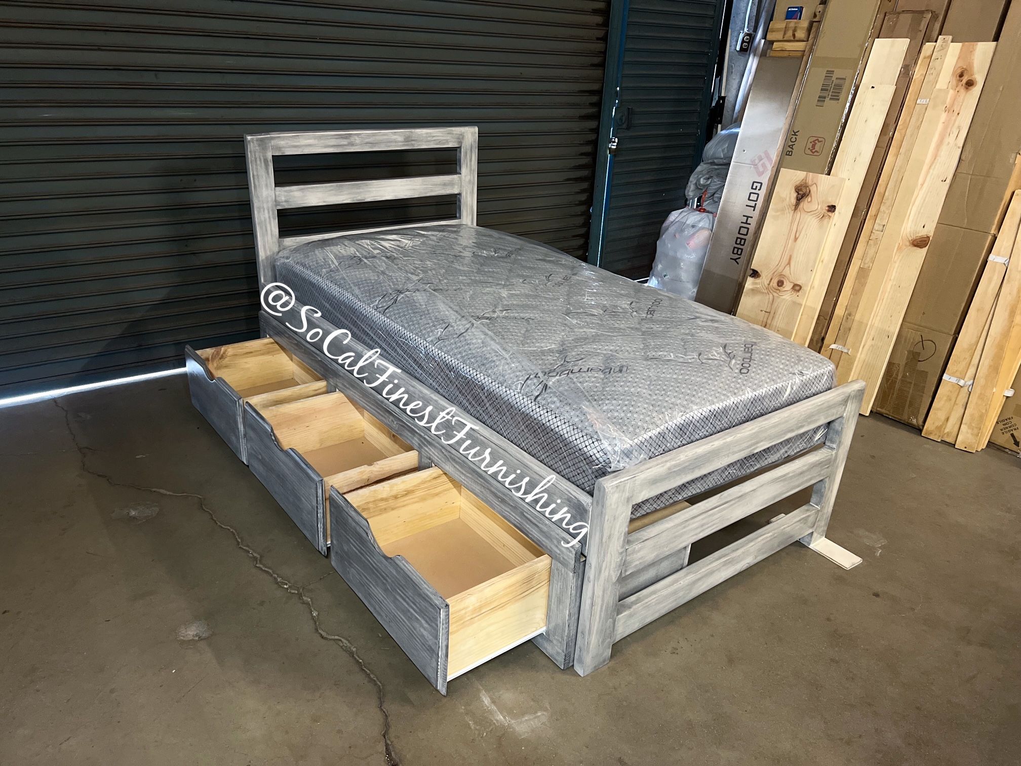 Twin Bed With Drawers And Mattress