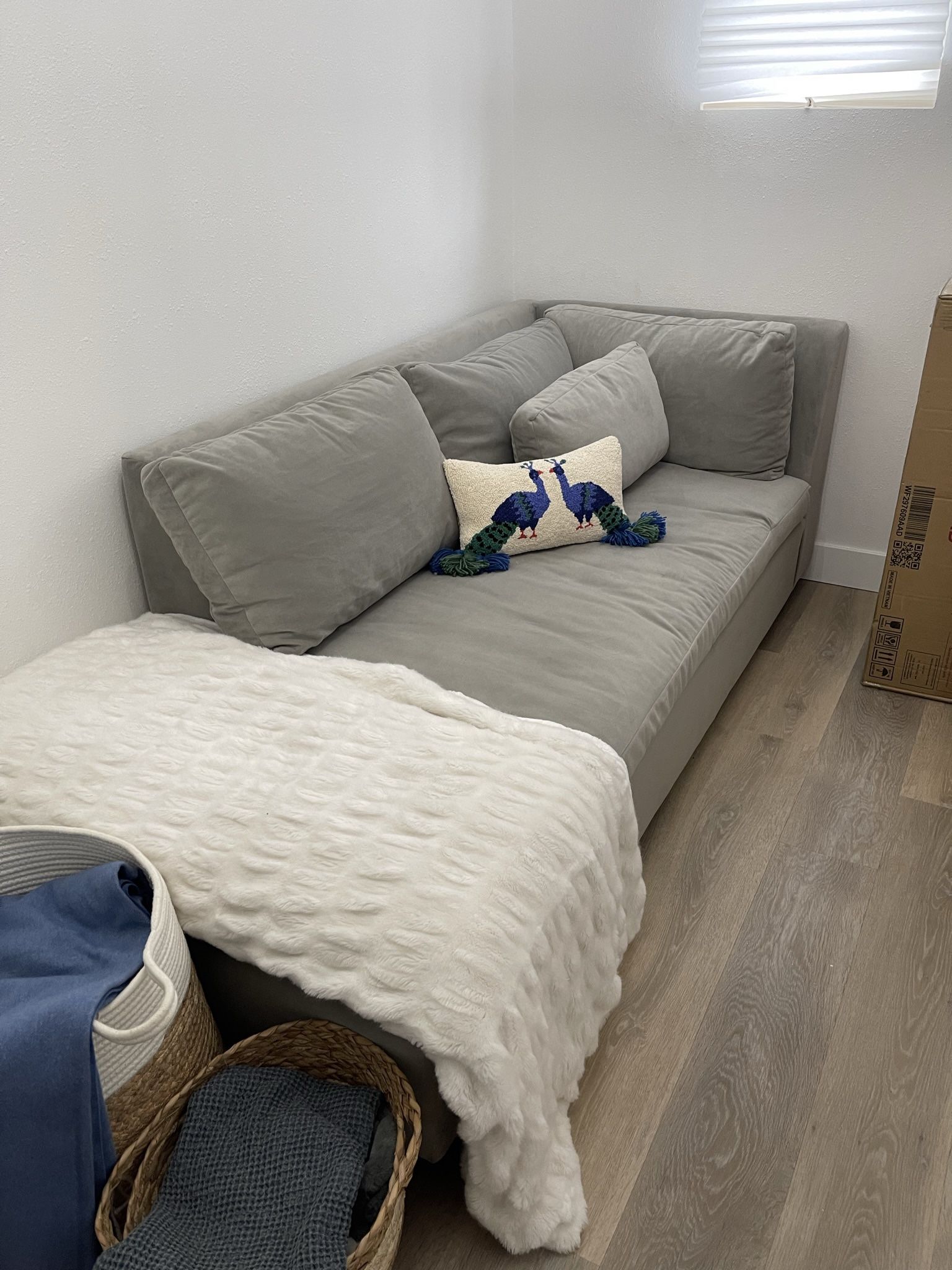 West Elm Light Sage Couch 