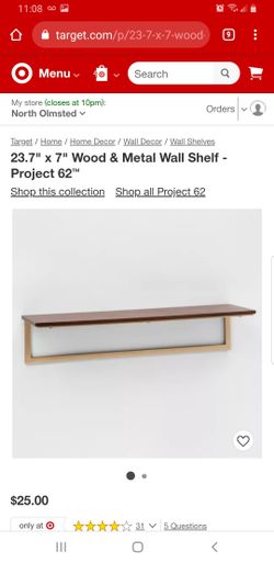 Wood & Metal Wall Shelf - Project 62™