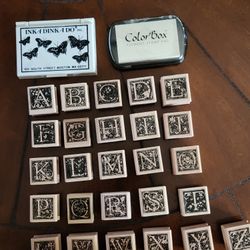 Gothic Alphabet Ink Stamps
