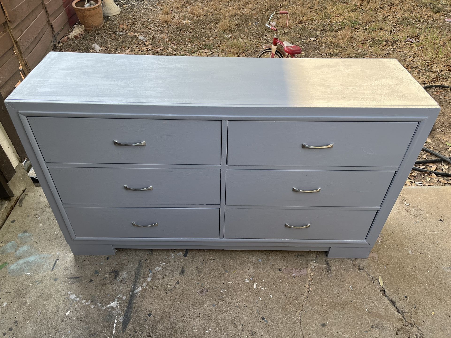 Gray Dresser 57” Length 33”height 16” Width 