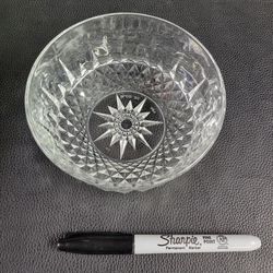 Vintage Arcoroc France Cut Glass 4" Dessert Bowl