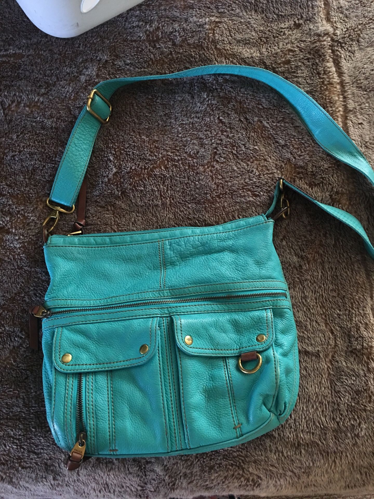 Fossil purse. Messenger bag. Leather