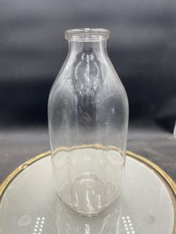 Vintage Purity Maid Bellevue Ohio 9” Glass Milk Bottle 