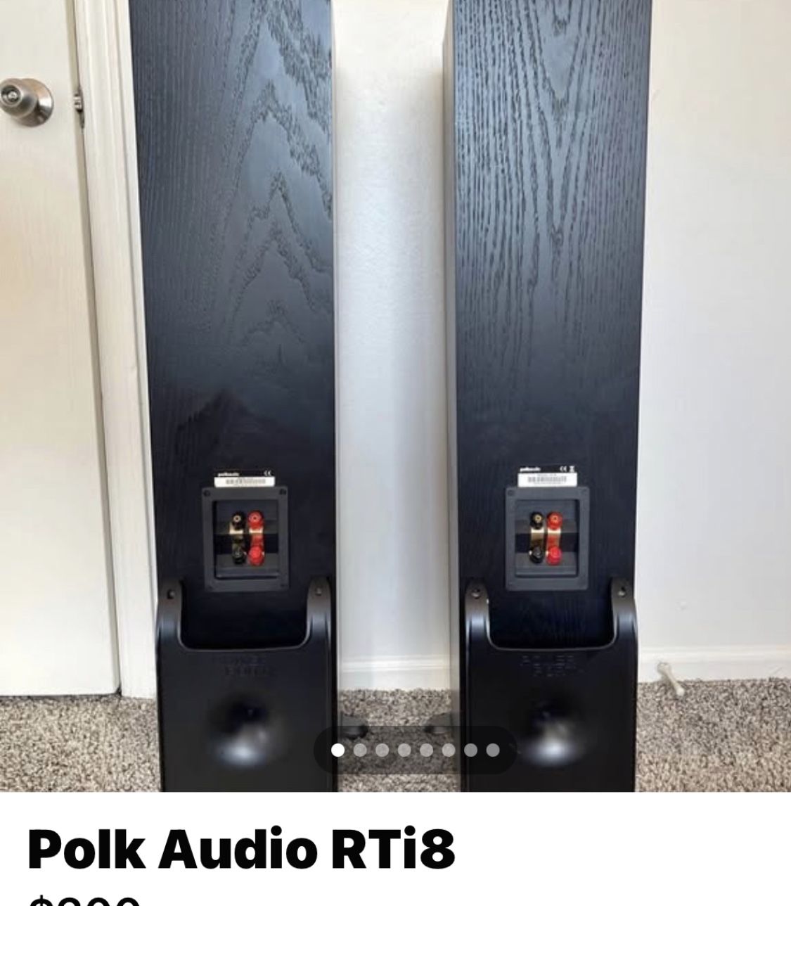 Polk Audio PSW505 12” Powered Subwoofer Speaker & 2 Polk Rti8 Tower Speakers