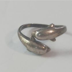 Sterling Silver Dolphin Ring, bent a little,  Size 8





Seller note 
#93 