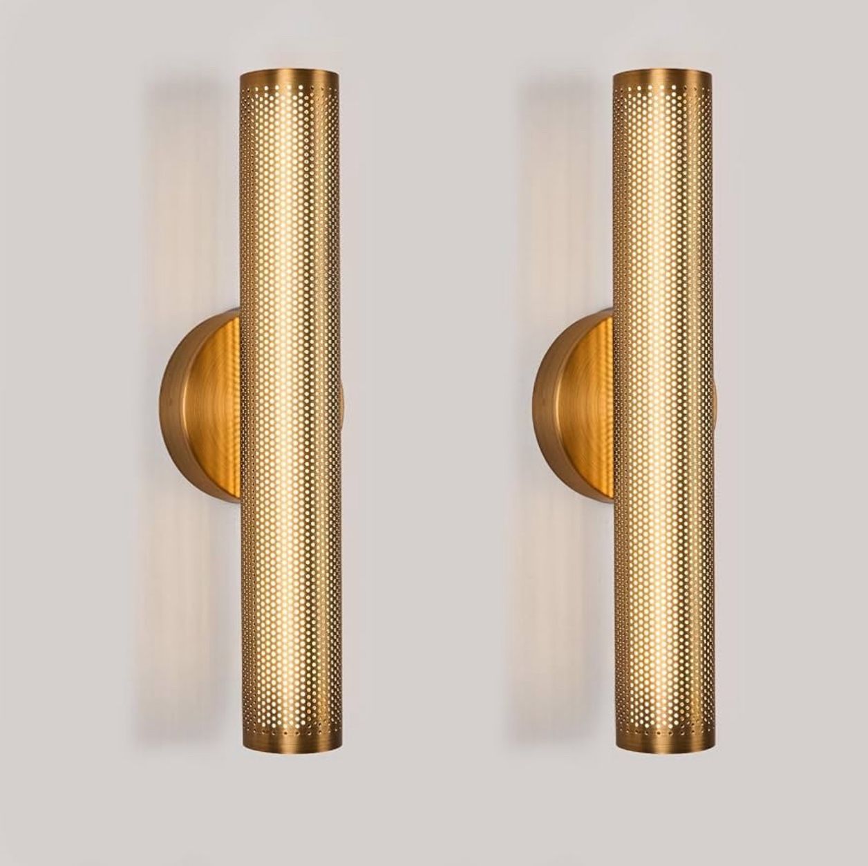 Set of Two Hardwired Vintage Wall Sconce, Bronze