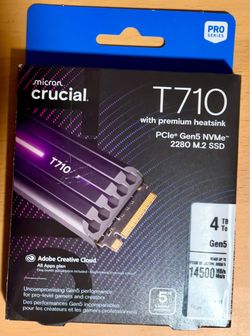 Crucial T710 4TB hardly used