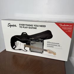 Squier Electric Guitar by Fender Bundle with Amp New in Box 