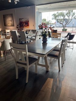 White/Grey 6pc Dining Room Set