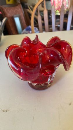 Hand blown glass vase