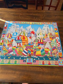 White mountain complete sailboat puzzle