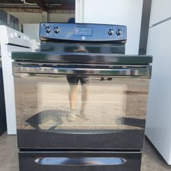 Whirlpool Black Glass Stove 