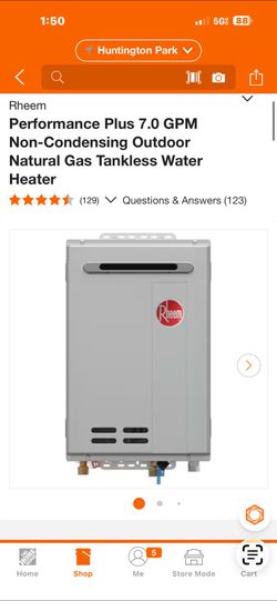 Water heater natural gas