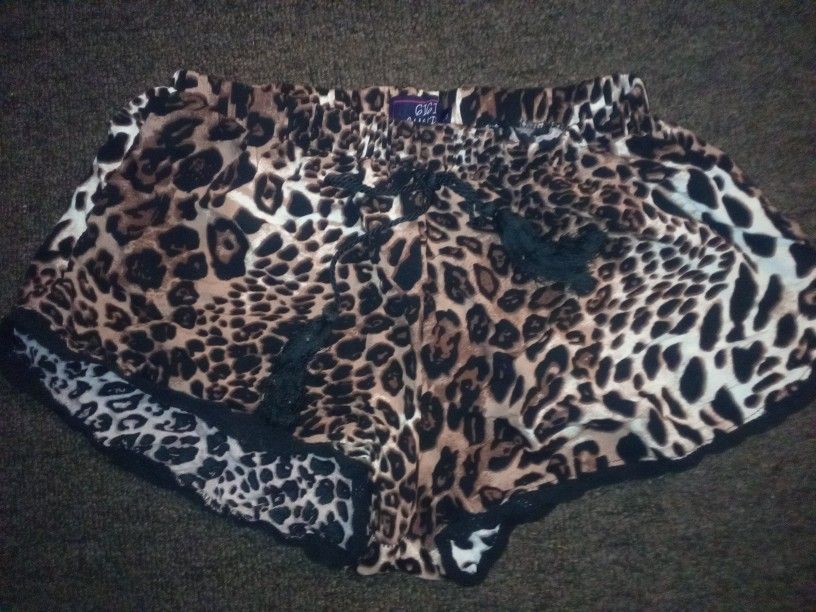 Cougar Print Short Shorts