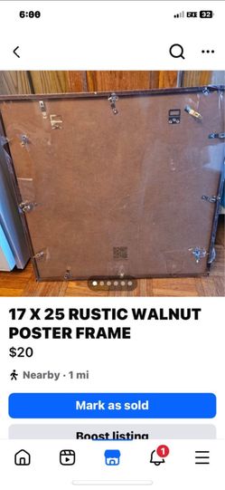 17 X 25 RUSTIC WALNUT POSTER FRAME  