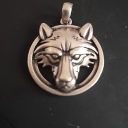Silver Wolf Pendant
