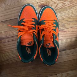 Green & Orange Nike Dunks
