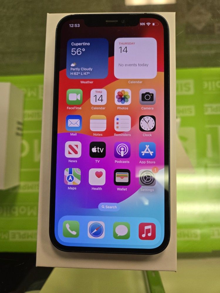Unlocked IPhone 12 - 64GB - BLUE - Use Any SIM Card - $320