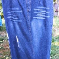 Vtg Y2K Maternity Announcements Long Denim Straight Skirt Size M 8/10