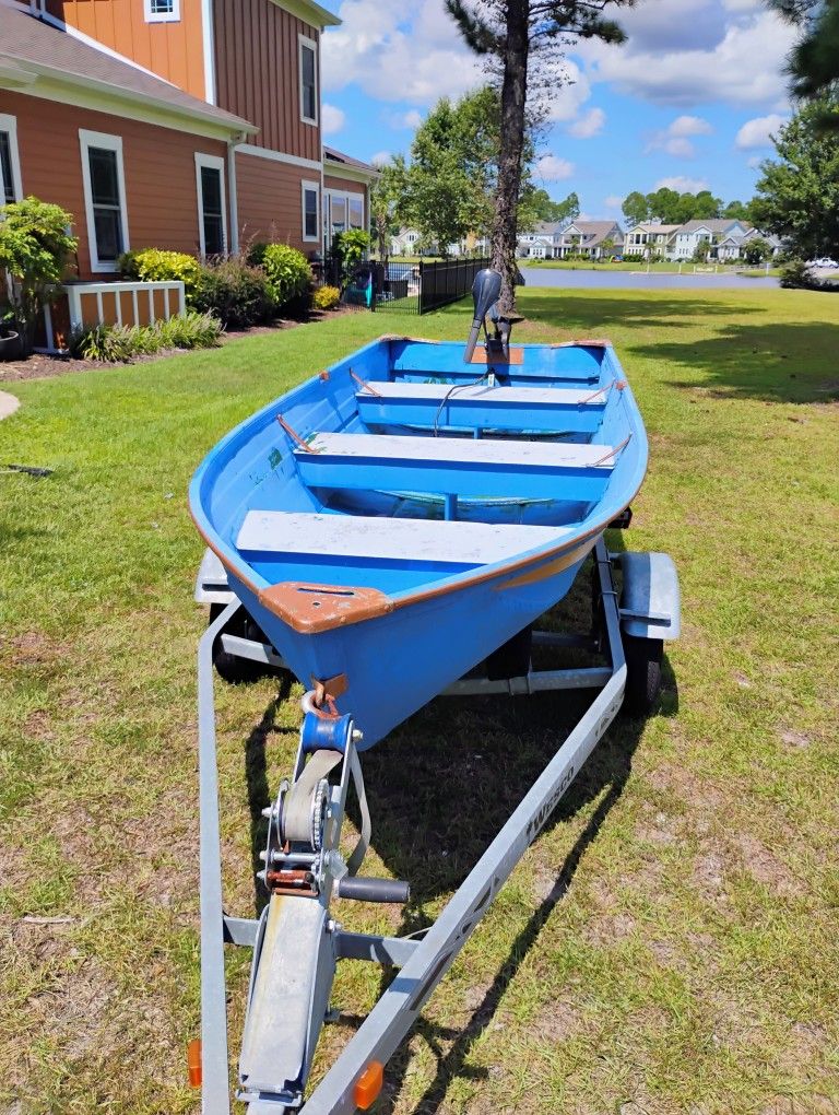 12' Aluminum Boat, Trailer, & Motor