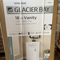 18in White Vanity with Top