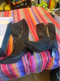 Size 8 1/2 Karen Scott "Mailaa" black tall boots FREE