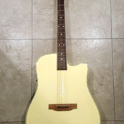 Boulder Creek Guitars ECR4-BC Acoustic-Electric Solitaire Dreadnought Guitar ; Gloss Butter Cream


