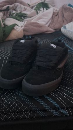 All Black Old School Vans Size 10