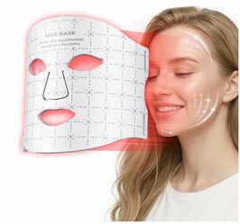 FDA-Cleared LED Light Therapy Mask, 7-Color Red Light Therapy for Face Anti-Aging, Wrinkle Reduction & Acne, Rechargeable Soft Silicone Home Skincare 