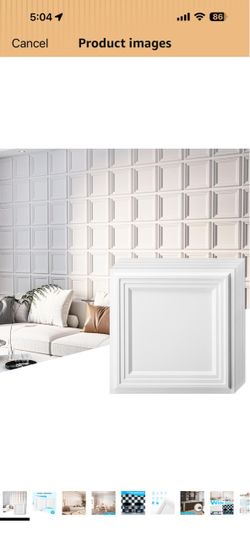 Art3d 33-Pack Accent 3D Textured Wall Panels, 11.8 x 11.8 in, White Wipe Clean, PVC, Water Repellent, Impact Proof, Scratch Resist, Great for Living R