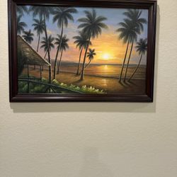 Wood Framed Painting 