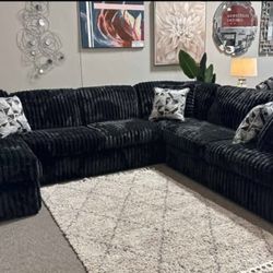 Black Color Corduroy Fabric Modular Sectional Sofa Color Options Only $39-$90 Down Payment
✅ 90 Days Same as Cash