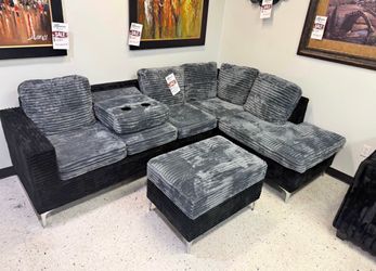 NEW SECTIONAL SOFA WITH OTTOMAN AND FREE DELIVERY ORDER HERE PAY ON ARR
