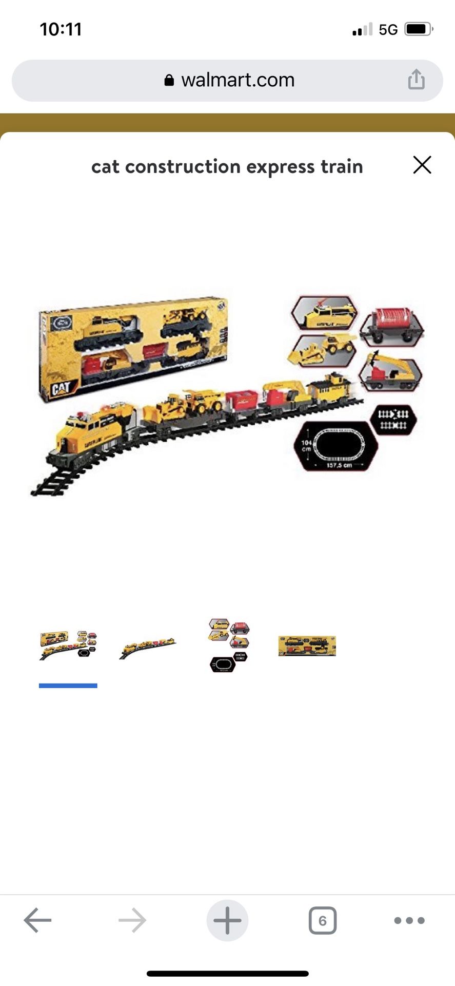 CAT construction express train. Toy Train Set