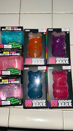 NeeDoh gummy bear schyling  NeeDoh glitter & glow nice c