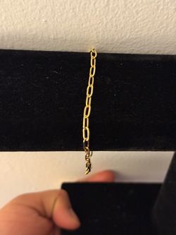 14k yellow gold paperclip bracelet