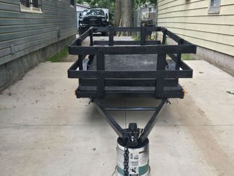 Black utility trailer