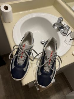 Navy Blue Pradas Size 8 Men’s