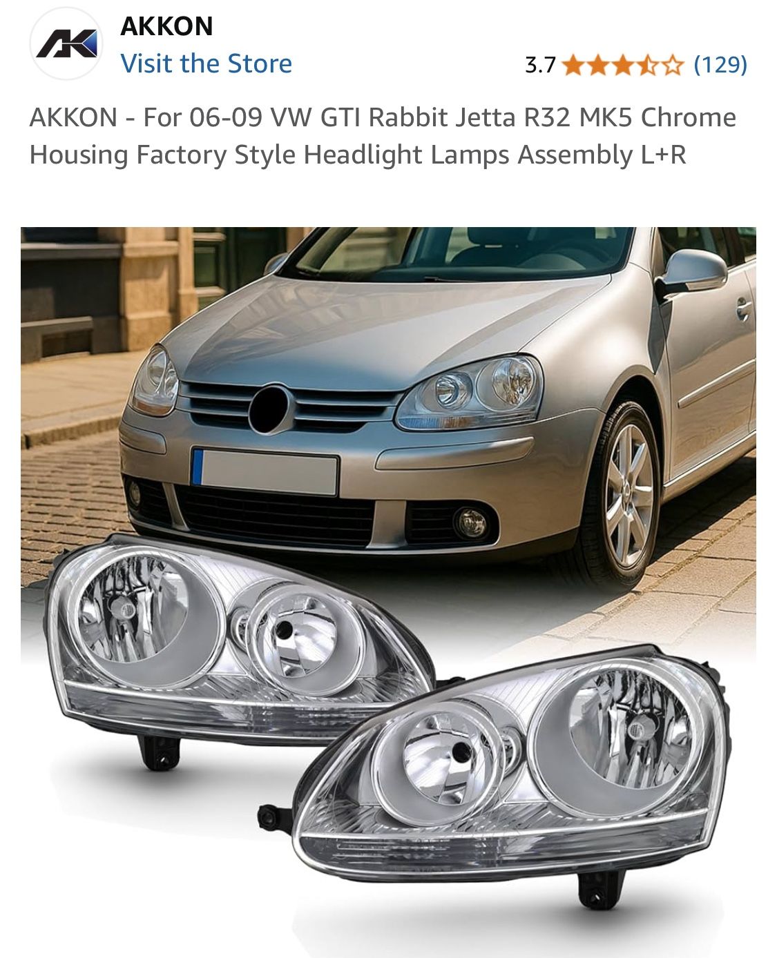 Headlight Replacements - VW 2006 - 2009