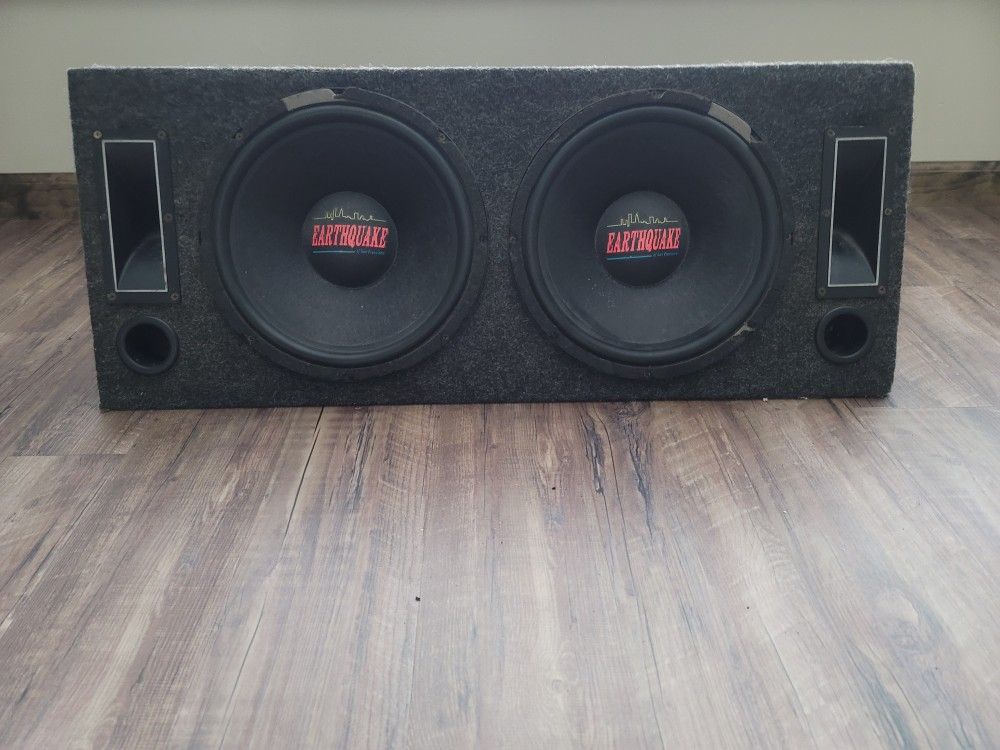 2- 12" Earthquake Subwoofers In Box.