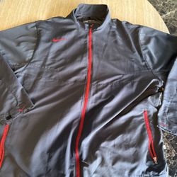 Nike Golf Windbreaker Jacket XXL – Gray with Red Zippers