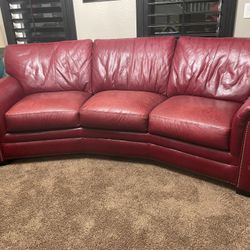 Norwood furniture Red Leather Couch