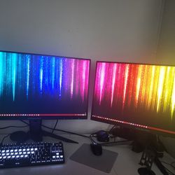 2 Gaming Monitors: ASRock 27" 180 Hz IPS QHD Gaming Monitor FreeSync (AMD Adaptive Sync) 2560 x 1440 (2K) PG27QFT2A