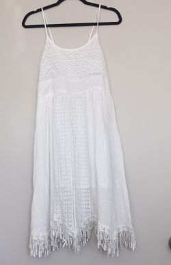 Brand New with tags on!! White Cotton Crochet Dress S/M