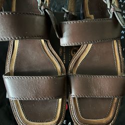 Leather Slingback Sandals PRADA SIZE 36.5