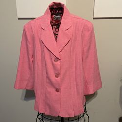 Nikki Pink Summer Top Blouse Blazer Size 14 Ladies