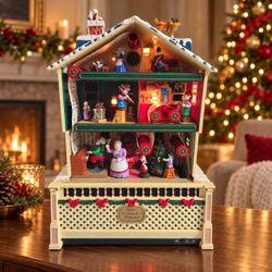 Rare Vintage 1995 https://offerup.com/redirect/?o=TXIuQ2hyaXN0bWFz Santa's Musical Workshop Music Lights  in box